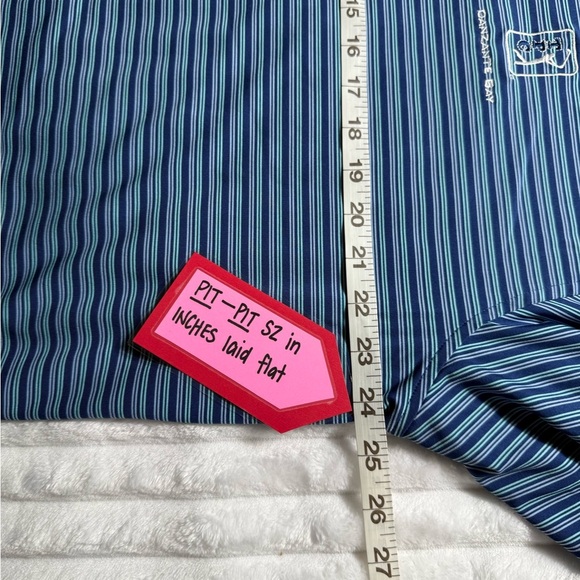 Peter Millar Summer Comfort Crown Men's Blue Striped Polo Shirt NEW - Picture 9 of 10